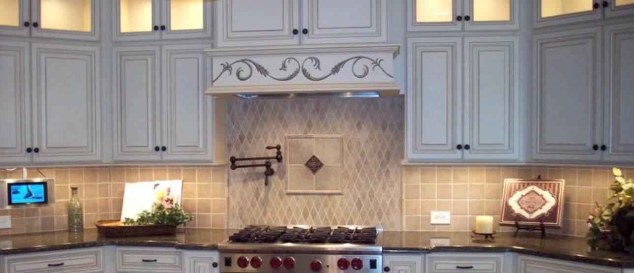 Elegant kitchen with decorative hood